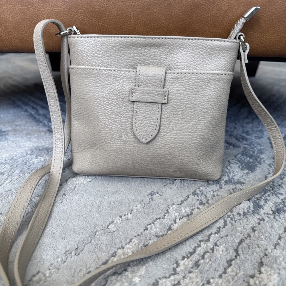 Borse In Pelle Crossbody Genuine Leather Made In Italy Beige Borgo Degli Bag X